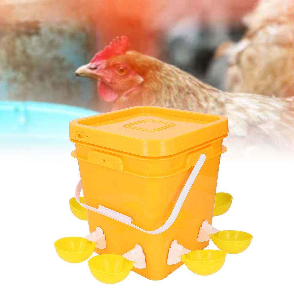Automatic Chicken Waterer Set Low Spillage Self Replenishing Poultry Waterer Dispenser for Chicken Bird Goose Turkey