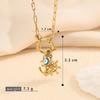 18K Gold Ocean-Style Detachable Pendant Necklace: Turtle, Anchor & Fishbone Design