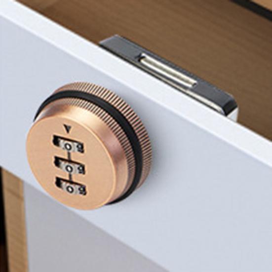 1 Set Digital Password Lock Thickened 3-digit Design Zinc Alloy Mailbox Drawer Security Number Code Lock Daily Use