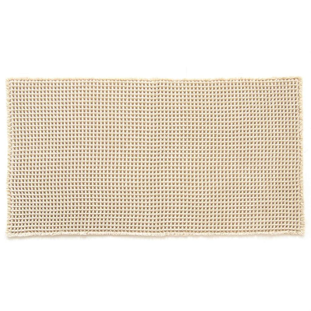 OKA Sauna Waffle Weave Mat 60cm X 110cm Beige Sauna Washable Sauna Approx. (Personal Mat)