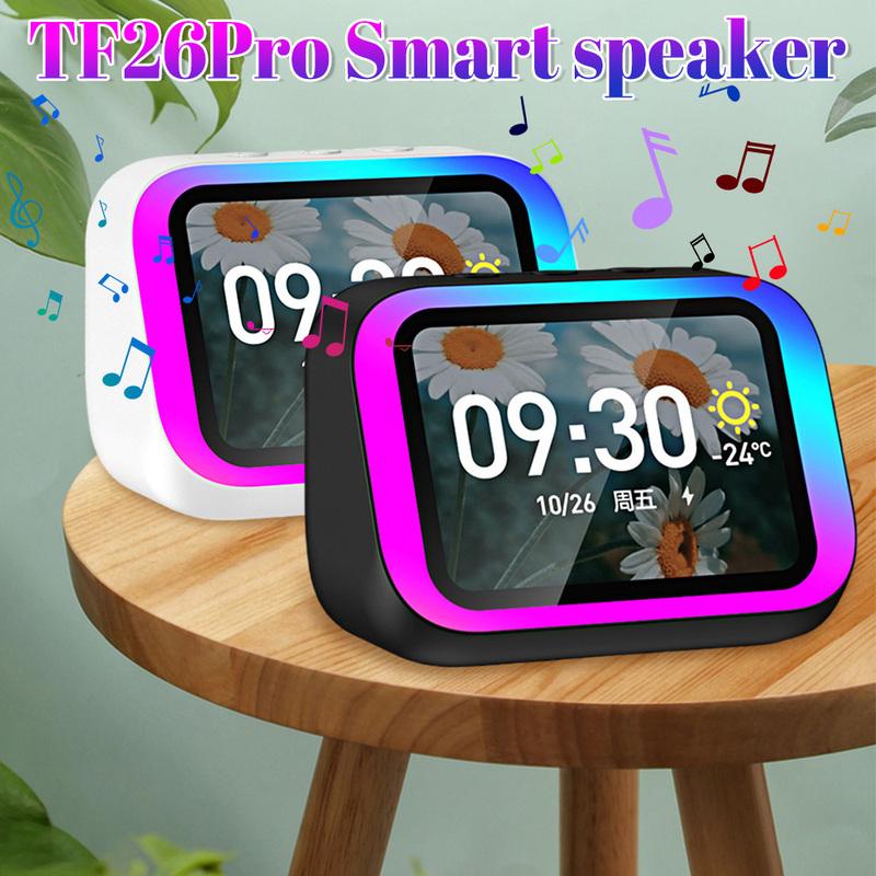 Despertador Inteligente Com Alto-falante Bluetooth e Display Colorido - Controle por App do Tempo, Luz Noturna, Porta-Retratos, Histórias para Dormir
