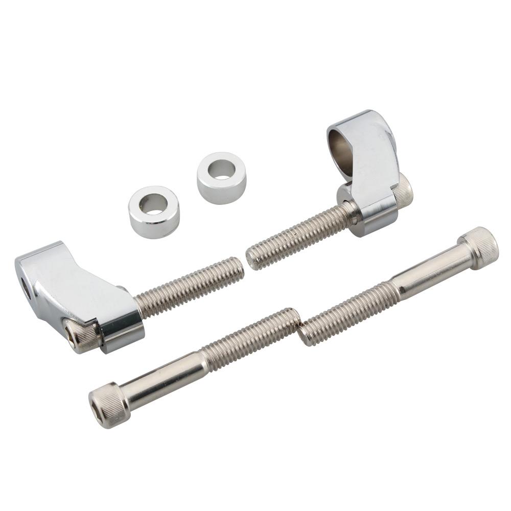 39mm/49mm Tubes Motorcycle Turn Signal Light Relocation Kit Front Indicator Mount Bracket For Harley Dyna FXR Sportster XL883