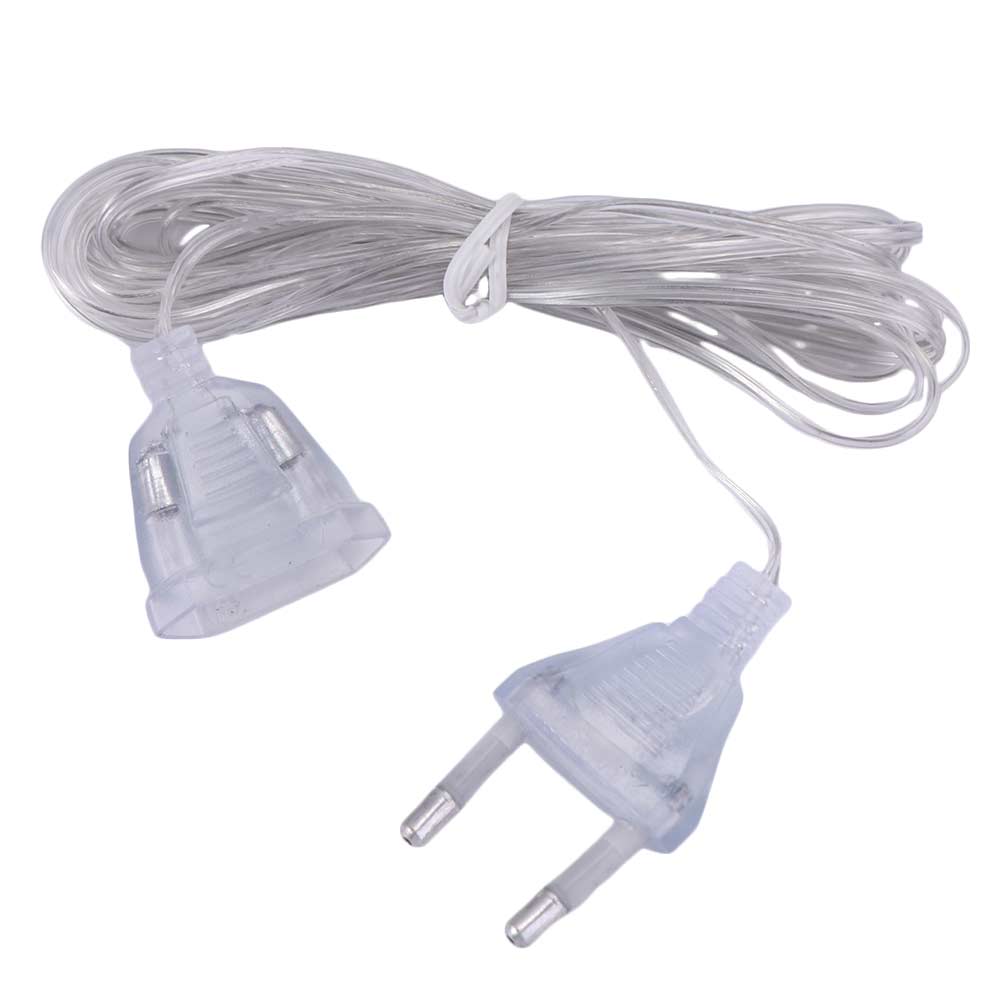 Lights Power Extension Cord Transparent Extension Cable Light String Extension Cord Extender Wire