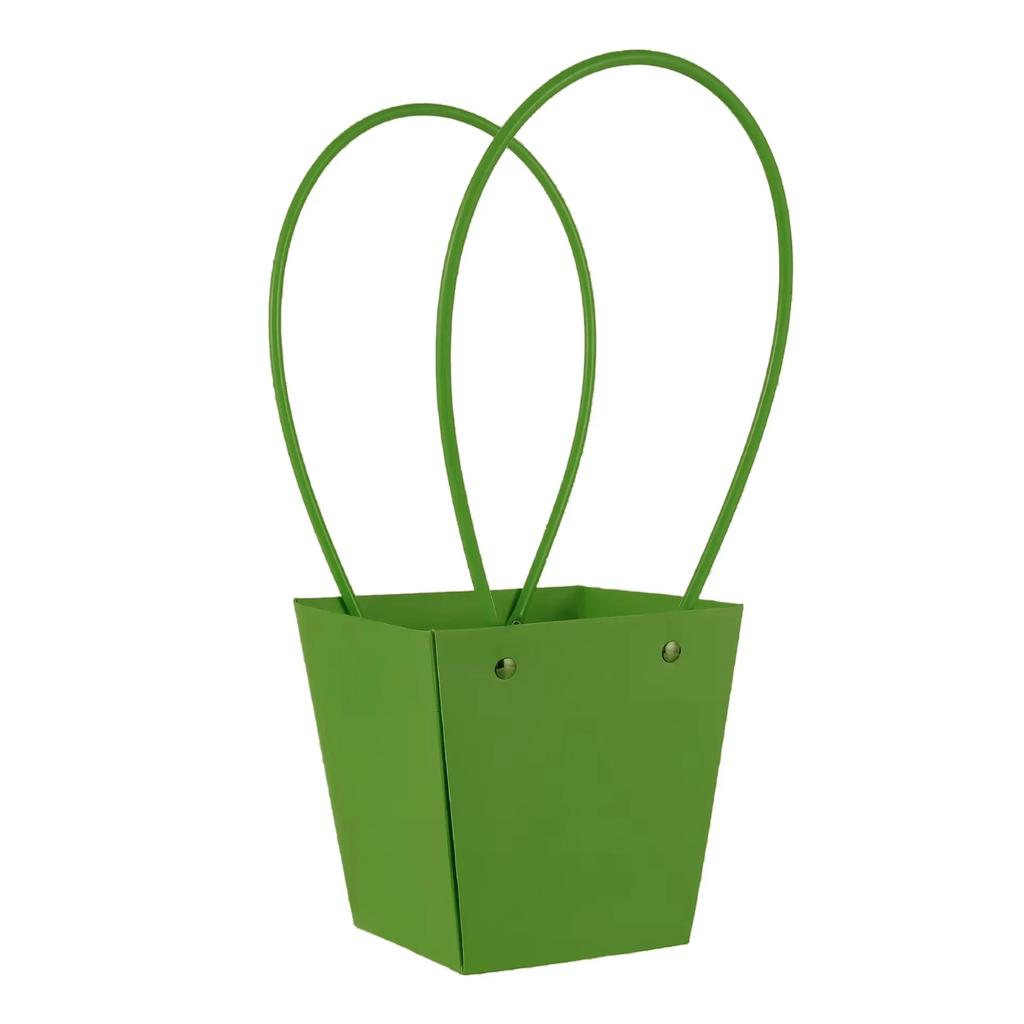 Paper Box Pink Kraft Paper Tote Bag Square Gift Bag  Flower Shop Supplies Valentine's Day Party 10pcs Fresh Flower Packaging