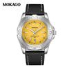 Mokaga Men's High-End Waterproof Quartz Watch with Simple Calendar & Luminous Stripe Markers