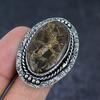 Mud Crack Fossil Gemstone 925 Sterling Silver Jewelry Ring Size 7