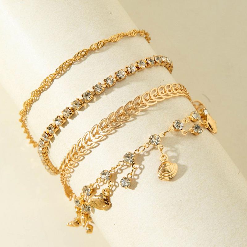 Jewelry Cross Simple Chain Foot Decoration, Eye Pendant Multi-layer Stacked Anklet Wholesale