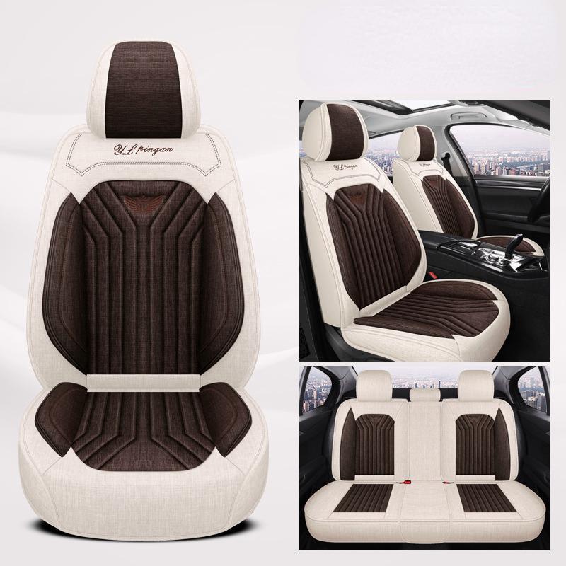 

Роскошные чехлы на автомобильные сиденья, льняные чехлы на сиденья, коврик, универсальные автомобильные чехлы на сиденья, защитная подушка, чехлы на сиденья для стульев, ковры