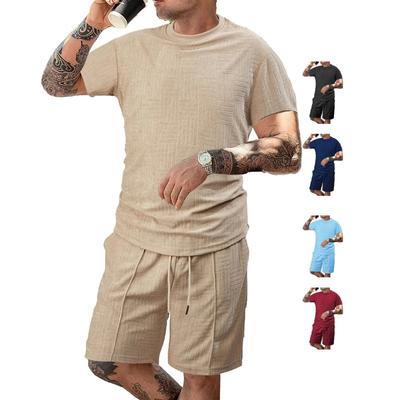 Summer New Men's Casual Loose Short-sleeved Shorts Sports Suit Polo Shirt