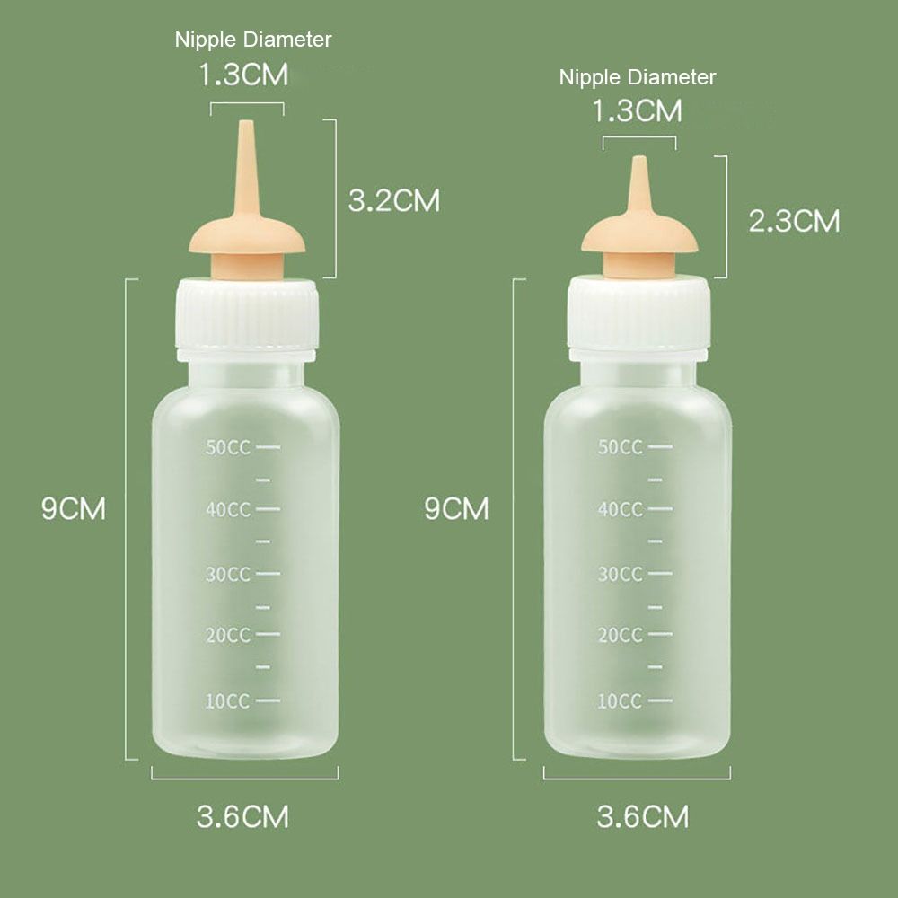 1Pcs Silicone Nozzle Pet Feeding Bottle Plastic Mini Kitten Nipple Feeder Milk Nursing Bottle