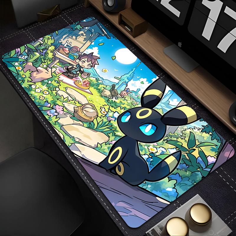 Water Pokemon Vaporeon Art Large Gaming Mouse Pad Waterproof Non-slip