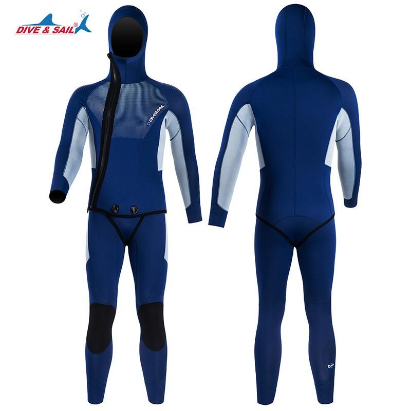 Warm Diving Suit 5MM Hooded Split Thick Men Deep Snorkeling Surfing Swimming Cold-proof Wet