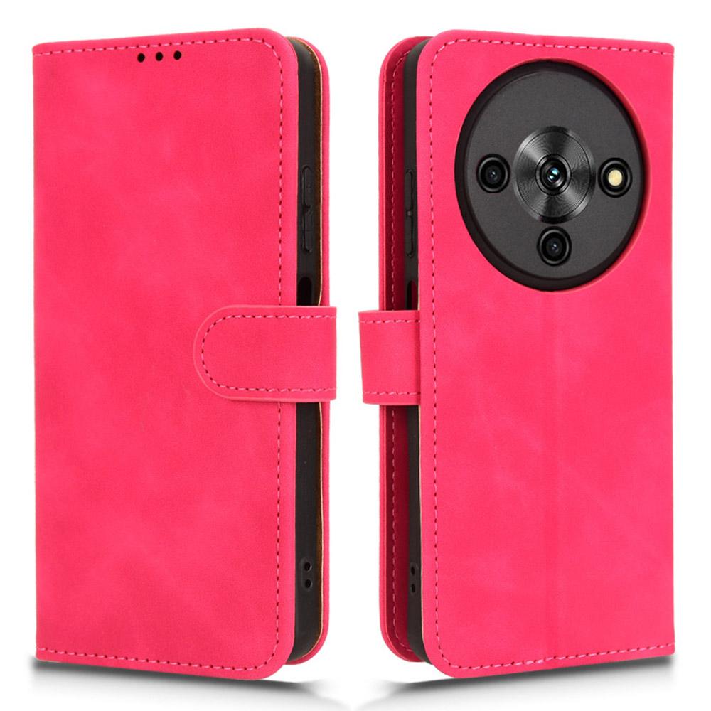 

For ZTE Blade A76 5G Leather Case Skin Feel Anti Drop Wallet Flip Phone Cover Rose
