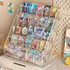 Ultraman Acrylic Card Display Stand - Tiered Desktop Postcard Organizer with Divided Slots