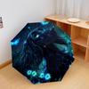 1 PC Automatic Folding Umbrella - Magical Night Dog Pattern, Portable & Foldable Design with 8 Ribs, Christmas Birthday Gifts