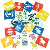 6/12/24Pcs Painting Stencils Reusable Sea Animal & Easter Theme Drawing Templates for DIY Crafts Creative Painting Art Projects