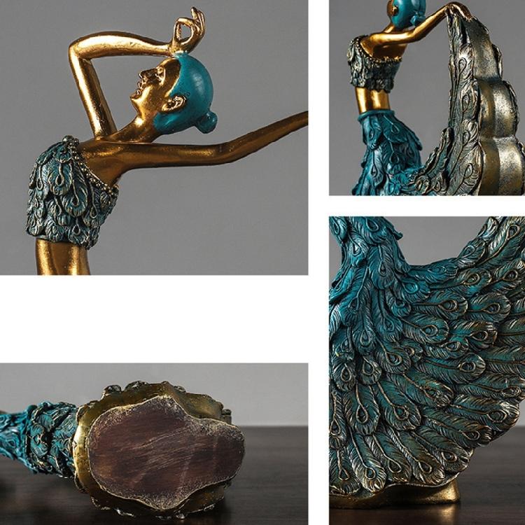 Kreatywna Figurka Tancerki Baletowej o Motywie Pawia Piękne Dekoracje do Salonu Design Dla Eleganckiego Wnętrza