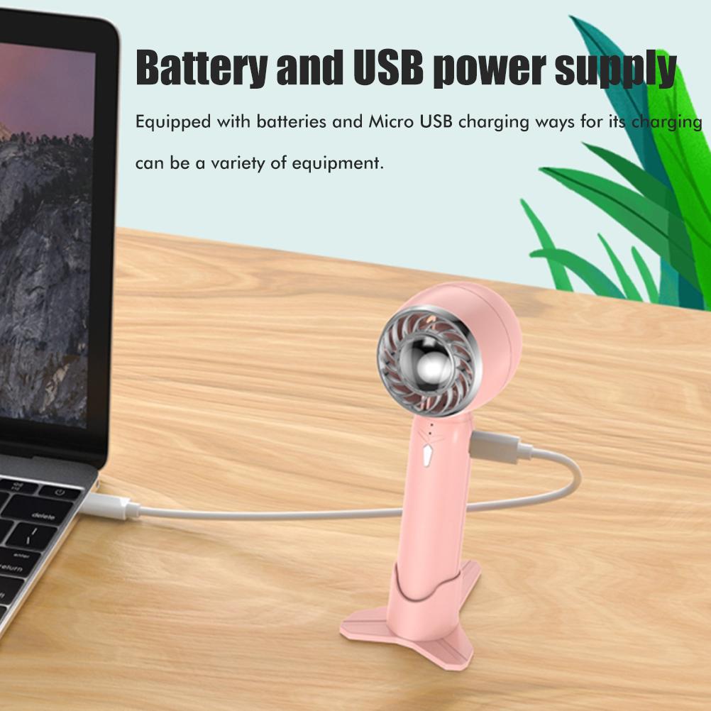 Handheld Fan Portable Rechargeable Mini Fan  Desk Table Fan with Base for Summer Indoor Outdoor Camping