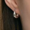 UNI.J [Cotidiano]Volume Organic Silver Earring Ie404