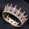 Royal Queen King Tiaras and Crowns for Women Princess Prom Wedding Party Full Round Diadem Bridal Hair Jewelry Accessories