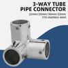 AndyMarine 316 Stainless Steel Marine Rail Fitting 3Way Corner For 22/25/30/32mm Tubing Boat Accessories Marine Hardware