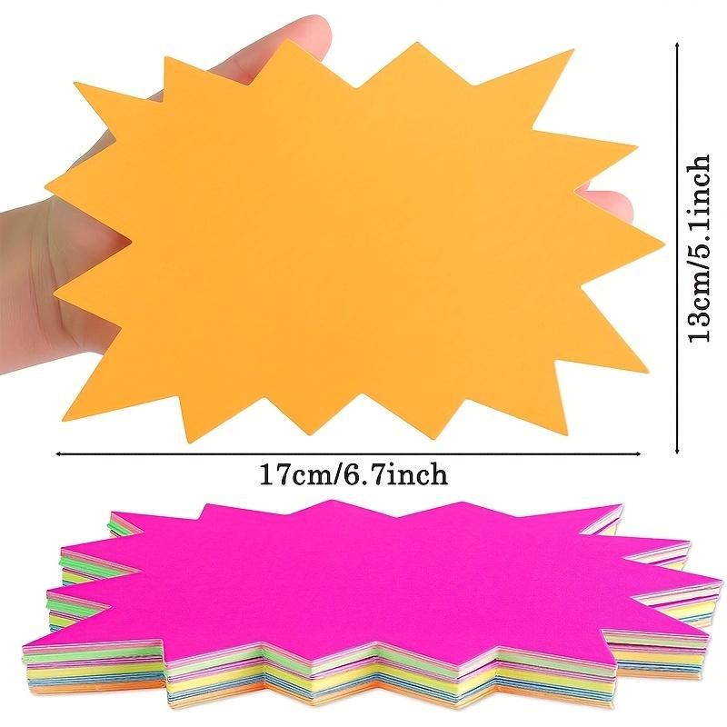 80 Explosion-shaped Sales Sign Cards, Fluorescent Sales Sign Labels, Used In Supermarkets, Shopping Malls, Flower Shops and Other Sales Price Paper