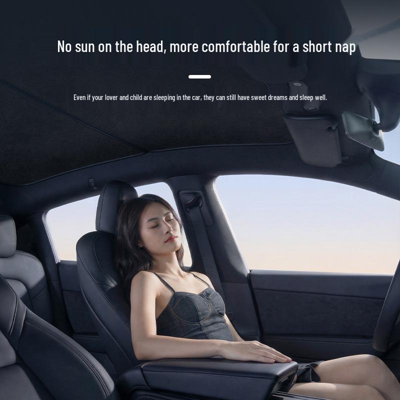 Shangjie Z7/Z7T Suede Velvet Sunshade: Sunroof Heat Insulation & Light Blocking Canopy.