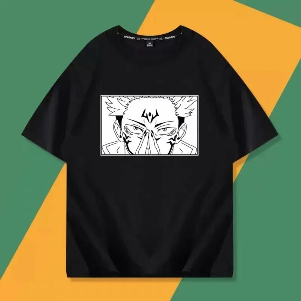 New Anime Cotton T-shirt Summer Men Women Short Sleeve Harajuku Fashion Tees Casual Sports Oversized Tops Y2k Clothes Streetwear