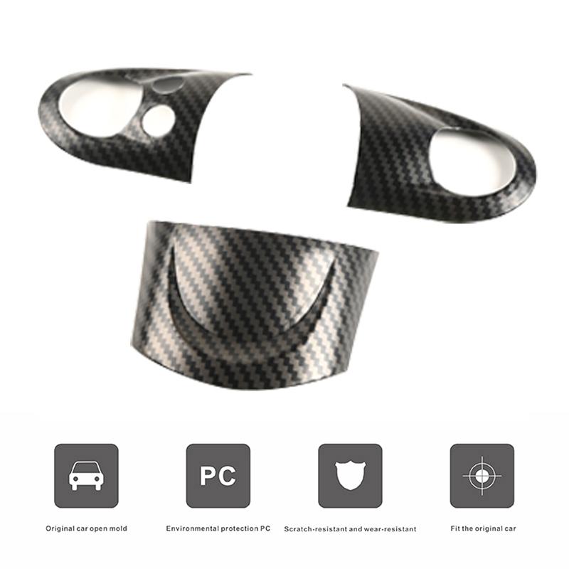 Per MINI COOPER R55 R56 R57 R58 R59 R60 R61 Pannello Pulsante Volante Adesivo Copertura Custodia Adesiva Interno