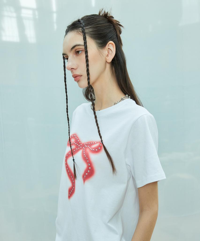 LARTIGENT L9 Ribbon T-Shirt(White)