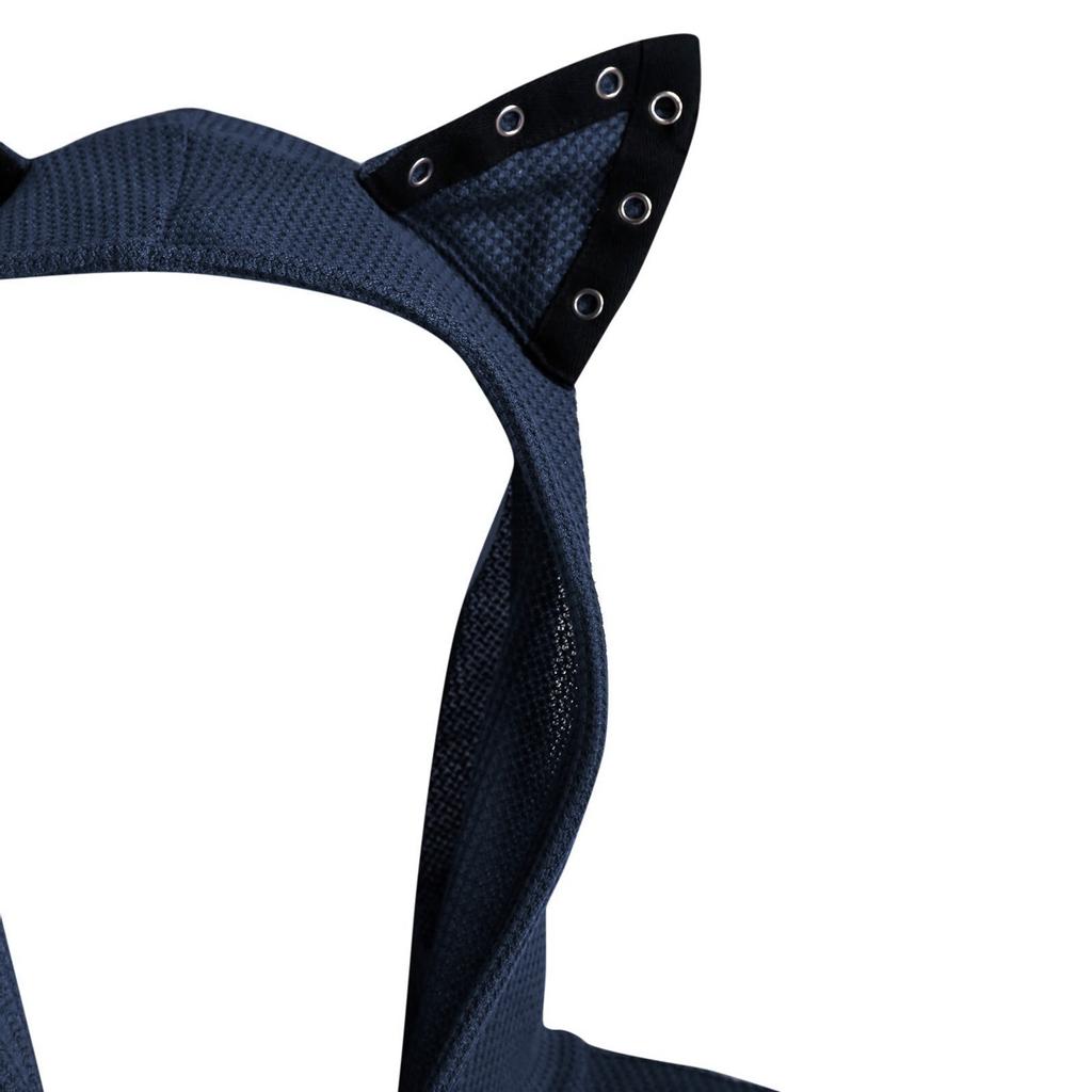 Womens Cat Ears Hooded Plus Size Vintage Cloak High Low Sweater Blouse Tops