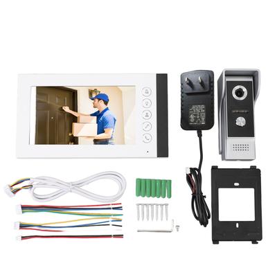 7 Zoll HD-Bildschirm Monitor Video-Gegensprechanlage Türklingel Infrarot Nachtsicht 90 Grad Weitwinkel Smart