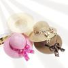 Bowknot Holiday Women UV Protection Visor Hats Girls Wide Brim Straw Hats Beach Cap Women Sun Hat