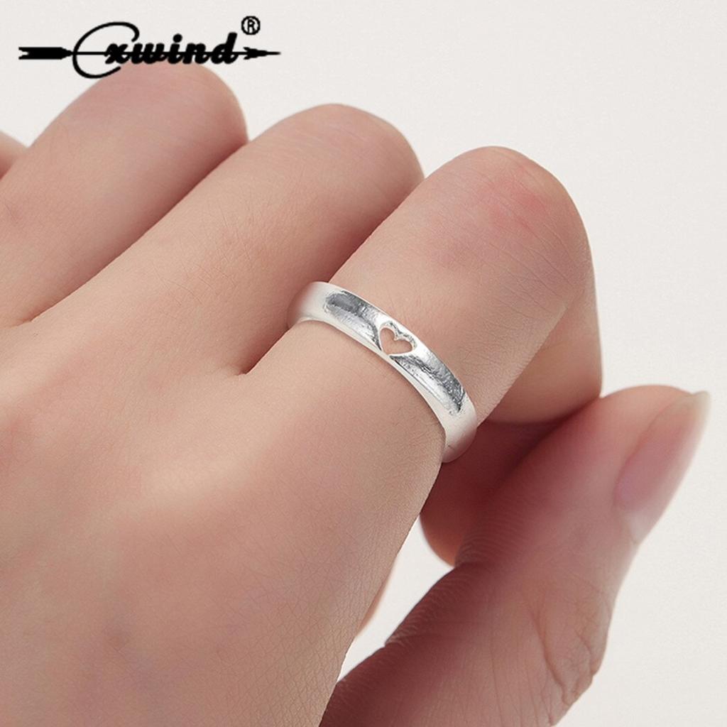 Cxwind Mode Hohl Herzförmiger Ring Ehering Damen Verlobungsringe Charme Knöchel Schmuck Femme Party Geschenk