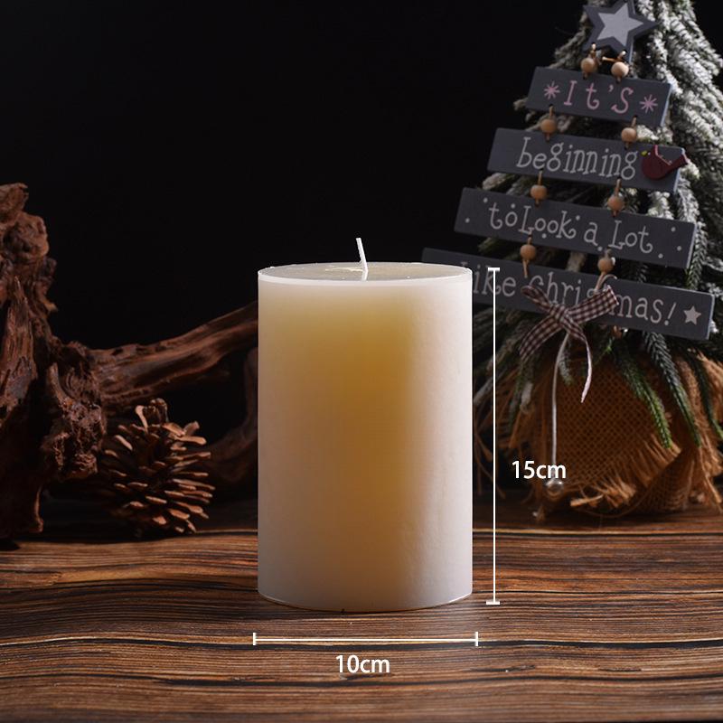 Classic Ivory Smokeless White Cylindrical Wedding Candles for Home and Restaurant Decor - Free Shipping