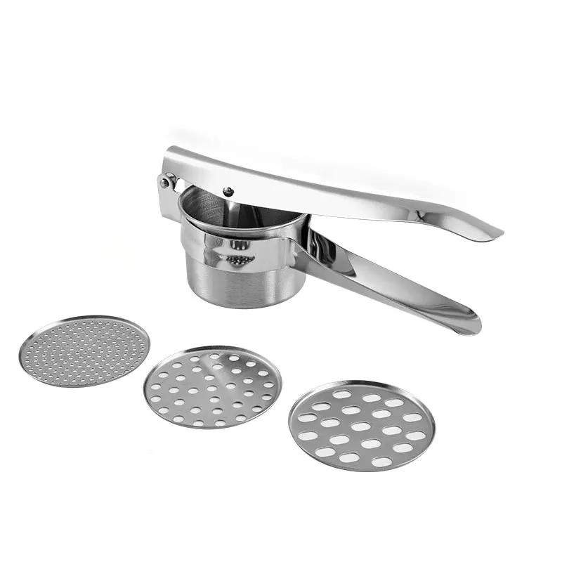 

Ручная соковыжималка из нержавеющей стали 304, пресс для лимона, бытовая картофелемялка, пресс для чеснока, овощерезка, 4 шт. серебряный