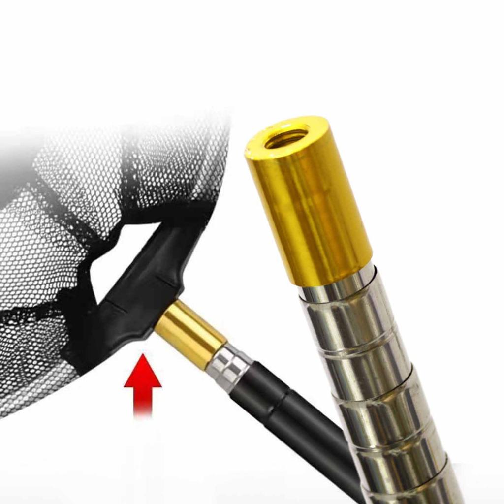 Retractable Landing Net Rod Lightweight Wear Resistant Non Slip Handle Versatile Telescopic Fishing Net Pole 5 Section Parts
