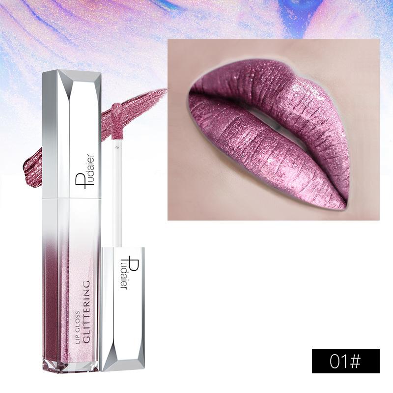Pudaier Pearly Moisturizing Lip Glaze Star Shine מטאלי מט עמיד למים ליפ גלוס שפתון איפור שפתיים