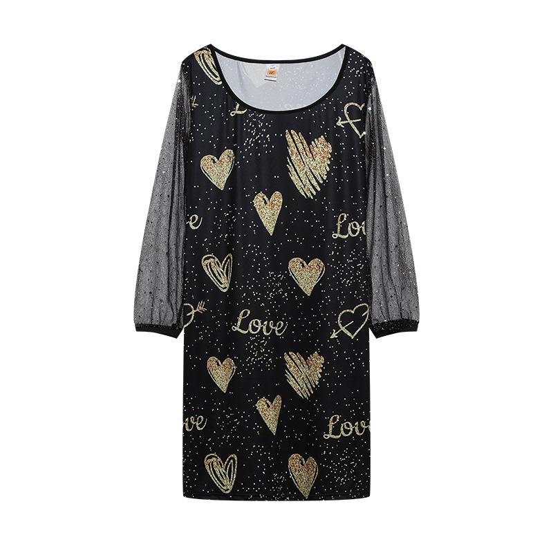 

Весняна жіноча сітчаста сукня з блискітками 2024 року XXL