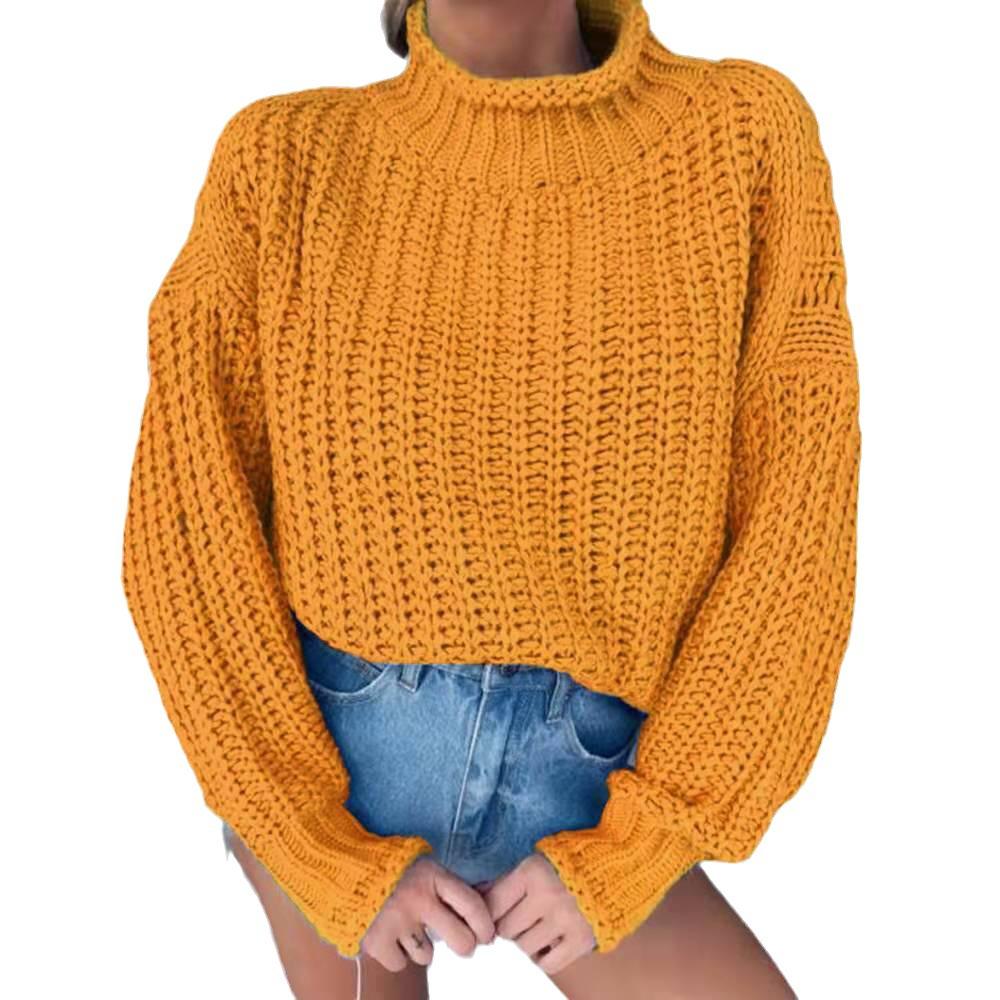 Women's Autumn Winter Oversized Round Neck Pullover Plus Size Long Sleeve Sweater Luxurious Relaxed-fit Slimming and Versatile Top