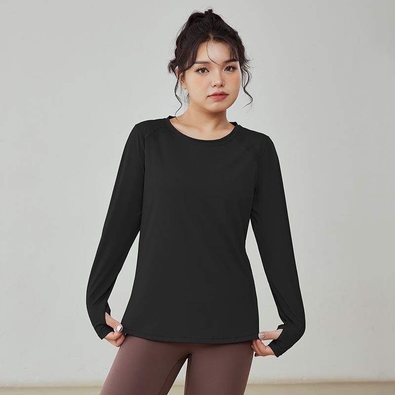 Women's Long-Sleeve Breathable Yoga & Running T-Shirt - Spring/Autumn Fitness Top