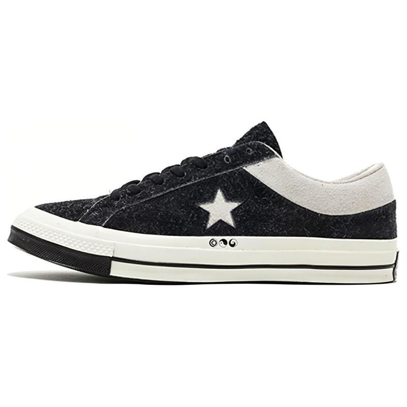 CLOT x Converse One Star Collaboration Non-slip Lightweight Low-Top Board Shoes Unisex Same Black