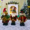 Snowman Stretchable Leg Christmas Doll Bear Santa Claus Stretch Doll Knitted Christmas Doll  Desk