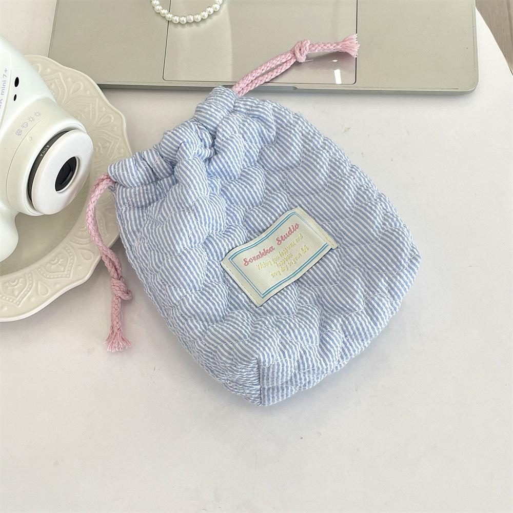 Siyah Kart Kamera Polaroid Saklama Çantası Taşınabilir Büzgülü Çanta Kadın Telefon Çantası Anahtar Kulaklık Ruj Çantaları Büzgülü Çantalar