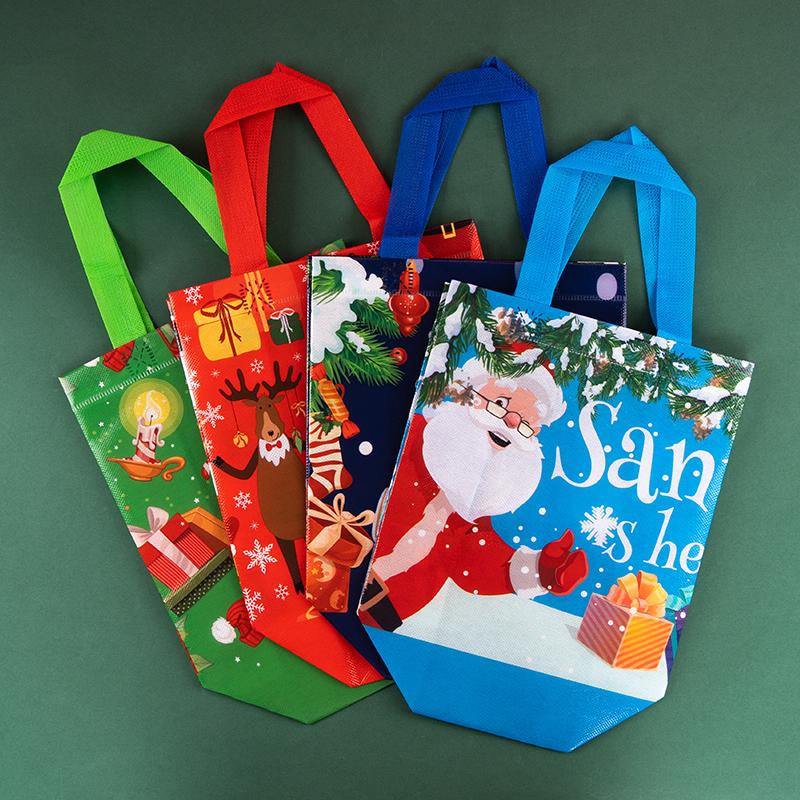 

Christmas,Reindeer,Candy Cane,New Year,Snowflake,Packing Present,Non Woven Reusable Gift Bags,12/30pcs 30pcs&22x11x23cm