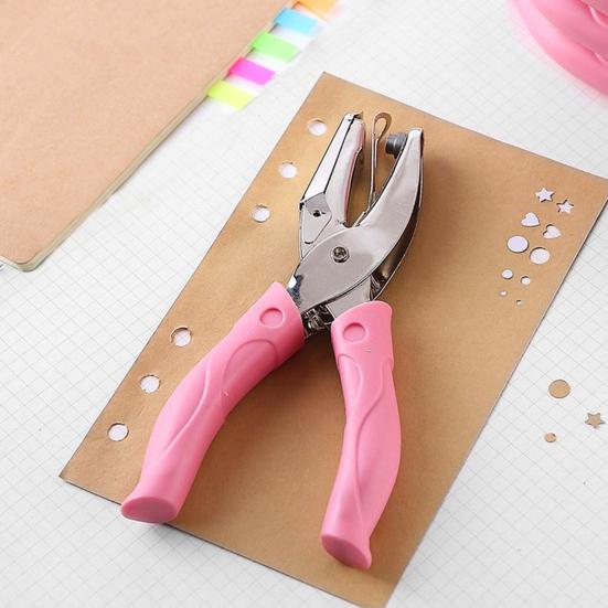 5-Hole Paper Punch Round Heart Star Shape Metal Puncher for A4 Craft Paper Manual Scrapbooking Tools