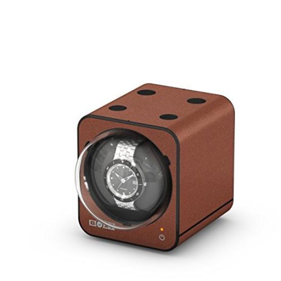 

Boxy Fancy Brick Watch Winder PU Leather (With Adapter) (Brown) коричневий