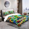 2/3Pcs Dinosaur Monster Truck Duvet Cover Set(1 Duvet Cover & 1/2 Pillowcase) Soft Kids Bedding Set Ideal Bedroom Decor Gift