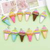 12 Mixed Color Resin Ice Cream Pendant Charms for DIY Jewelry