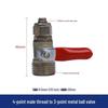 All-Copper Inlet Tee Ball Valve for Pure Water Machine (4-Point, 2-Point, 3-Point)